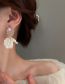 Fashion White Acrylic Diamond Geometric Petal Stud Earrings