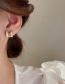 Fashion White Metal Diamond Cross Stud Earrings