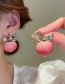 Fashion Pink Metal Peach Stud Earrings