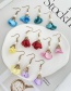 Fashion Red Alloy Pearl Fabric Flower Earrings
