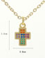 Fashion 1# Bronze Zirconium Cross Necklace