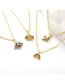 Fashion 8# Bronze Zirconium Glasses Necklace