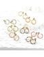 Fashion White Bronze Zirconium Oil Drop Snake Stud Earrings