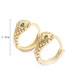 Fashion 12# Copper Gold Plated Zirconium Snake Earrings