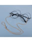 Fashion White K Alloy Geometric Chain Glasses Chain
