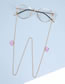 Fashion 1# Blue Alloy Drip Oil Love Glasses Chain