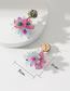 Fashion Color Resin Geometric Ball Flower Stud Earrings