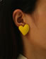Fashion Green Resin Heart Stud Earrings