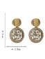 Fashion Gold Alloy Diamond Geometric Round Stud Earrings