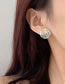 Fashion Pair Of Round Earrings Resin Geometric Round Stud Earrings