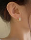 Fashion Gold Alloy Diamond Geometric C-shaped Earrings