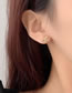 Fashion A Pair Of S925 Silver Needle Bow Earrings Alloy Geometric Hollow Bow Stud Earrings