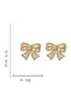 Fashion A Pair Of S925 Silver Needle Bow Earrings Alloy Geometric Hollow Bow Stud Earrings