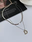 Fashion Silver Alloy Geometric Letter Snake Bone Chain Double Layer Necklace