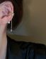 Fashion Ear Clip-gold (left Ear Metal Zirconium Pearl Tassel Ear Clip