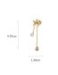 Fashion Ear Clip-gold (left Ear Metal Zirconium Pearl Tassel Ear Clip