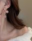 Fashion Pink Metal Diamond Butterfly Teardrop Stud Earrings