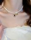 Fashion 18# Necklace-golden Taro Purple Geometric Pearl Necklace