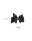 Fashion Spring Clip - Black Fabric Diamond Bow Hair Clip