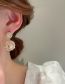 Fashion Gold Geometric Crystal Circle Bow Stud Earrings
