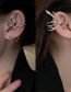 Fashion 22# Ear Clip - Silver (single) Metal Diamond Geometric Tassel Ear Cuff