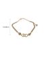 Fashion Gold Brass Diamond Claw Chain Letter Necklace