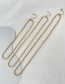 Fashion Gold Titanium Steel Thick Chain Necklace (40cm)