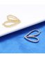 Fashion White Gold Copper Inlaid Zirconium Hollow Heart Diy Jewelry Accessories