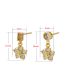 Fashion Round White Gold 1 Pair Copper Inlaid Zirconium Flower Stud Earrings