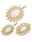 Fashion White Gold Hand Copper Inlaid Zirconium Virgin Mary White Fritillary Diy Jewelry Accessories
