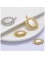 Fashion White Gold Hand Copper Inlaid Zirconium Virgin Mary White Fritillary Diy Jewelry Accessories