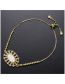 Fashion White Gold Geometric Zirconium Shell Virgin Mary Pull Bracelet