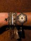 Fashion Black Geometric Bead Woven Star And Moon Bracelet