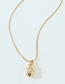 Fashion Pitaya Bronze Zirconium Dragon Fruit Necklace