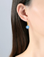 Fashion 1# Sterling Silver Geometric Oil Drop Eye Earrings