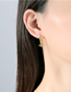 Fashion White Gold Metal Diamond Eye Earrings