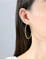 Fashion 1# Metal Corrugated Round Earrings