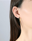 Fashion White Metal Diamond Drip Oil Oval Earrings
