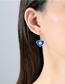 Fashion White-3 Metal Drip Oil Eye Earrings