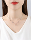 Fashion White Gold Metal Star And Moon Fringe Necklace