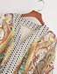 Fashion Photo Color Geometric Print Lace-up V-neck Dress