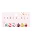 Fashion Color 6-piece Set Of Copper Inlaid Zircon Contrasting Water Drop Earrings