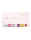 Fashion Color Set Of 6 Brass And Zircon Contrast Square Stud Earrings