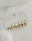 Fashion Gold Set Of 6 Copper Square Earrings