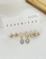 Fashion Gold 6-piece Set Of Copper Inlaid Zircon Oil Drop Five-pointed Star Shell Earrings