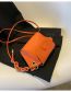 Fashion Orange Pu Large Capacity Flap Crossbody Bag