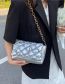 Fashion Silver Pu Rhombus Flap Crossbody Bag