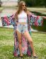 Fashion Tiger Pattern (zs2032-8) Cotton Print Lace-up Swimsuit Cover-up