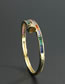 Fashion Gold Brass Diamond Geometric Nail Bracelet