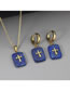 Fashion 232-2 Necklace Pure Copper Cross Tag Necklace